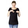 kojící a Těhotenské tričko z bambusové viskózy Rialto Delies, černé 0552 (Dámská velikost 36)