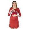 Těhotenské a kojící teplákové šaty z modalu Rialto Ladona, cihlové 0638 (Dámská velikost 36)