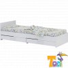 Kombi postýlka 5v1 70x120 Todi White Bunny