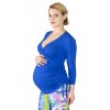 Těhotenské a kojicí tričko Rialto Rully kobalt modrá 0442 (Dámská velikost 36)