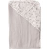 Mušelínový ručník s kapucí bambus pro miminko  Bébé-Jou Fabulous Wish Grey