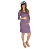Těhotenské šaty Rialto Lunna fialovošedé 0542