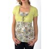 Těhotenské a kojící tričko Rialto Duvy zelená tisk 0184 (Dámská velikost 36)