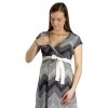 Těhotenské a kojící šaty Rialto Larochette šedý vzor 0605