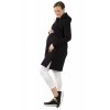 Těhotenské teplákové mikinošaty Rialto Lotte černé 0595