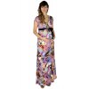 Těhotenské a kojící šaty Rialto Lonchette fialový vzor 0608