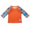 Dětské tričko do vody s rukávem Wave, 0-6 měsíců oranžové modré