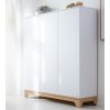Velká bílá třídílná skříň do dětského pokoje Faktum Lumina White