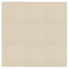 Silná béžová hrací podložka z pěnových puzzlí s okrajem Light Beige 92x92 cm