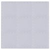 Světle šedý hrací koberec z pěnových puzzlí s rovným okrajem 92x92x1,4cm  silver