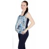 Těhotenská halenka Rialto Echo modrý vzor 0408