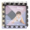 Hrací podložka puzzle s okrajem Silver Beige Grey 92x92 cm, 9 ks, výška 1,4cm