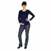 Kojící a těhotenské tričko s dlouhým rukávem. Tmavě modré, česká výroba.
