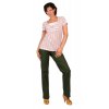 Těhotenské a kojicí tričko Rialto Duvy růžové pruhy 0267 (Dámská velikost 36)