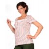 Těhotenské a kojicí tričko Rialto Duvy růžové pruhy 0267 (Dámská velikost 36)