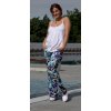 Těhotenské kalhoty Rialto Iviers modrá+květ 0215 (Dámská velikost 38)