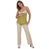 Těhotenské kalhoty Rialto Chicio lněné béžové 01242 (Dámská velikost 38)