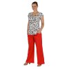 Těhotenské kalhoty Rialto Bonifacio lněné červené 01242 (Dámská velikost 38)