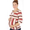 Těhotenské a kojicí tričko Rialto Douzy béžová s pruhy 0056 (Dámská velikost 36)