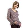 Těhotenské bavlněné tričko Rialto Rousies růžový pruh 0158 (Dámská velikost 36)
