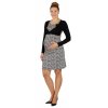 Těhotenské a kojící šaty Rialto LeDames černobílý vzor 0506 (Dámská velikost 36)