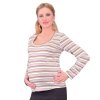 Těhotenské tričko Rialto Ruten pruhované 0276 (Dámská velikost 38)