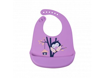 SIMED Silikónový podbradník s vreckom, owl