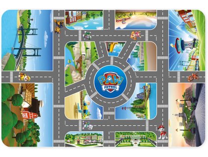 Nickelodeon Filcová podložka, Paw Patrol, Mestá, 75x112cm