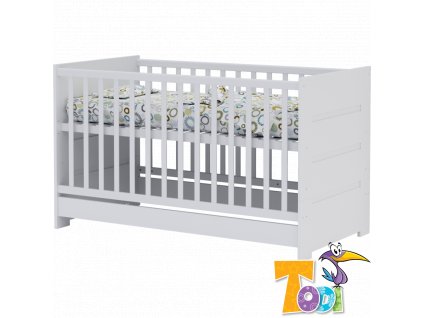 Variabilná postieľka 70x140 Todi White Bunny