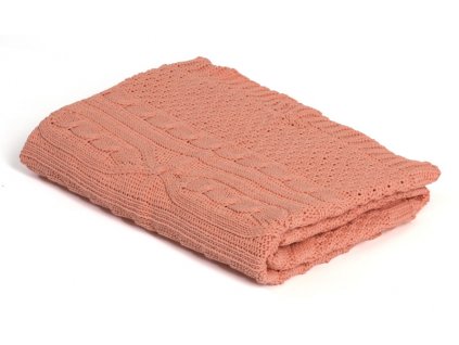 Pletená deka bavlna, Ružová, Romantik, Rialto Baby