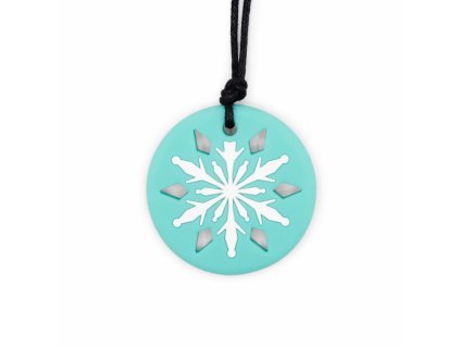 Uklidňující přívěsek Sněhová vločka, tyrkysová