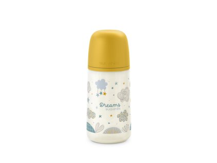 SUAVINEX | Dojčenská fľaša Dreams anatomická M silikón 270 ml - žľtá