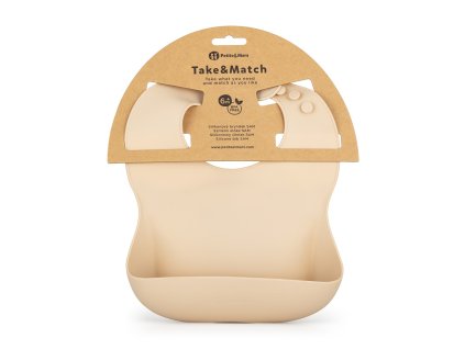 PETITE&MARS Podbradník silikónový Take&Match Desert Sand 6m+