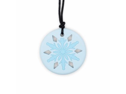 Uklidňující přívěsek Sněhová vločka, světle modrá