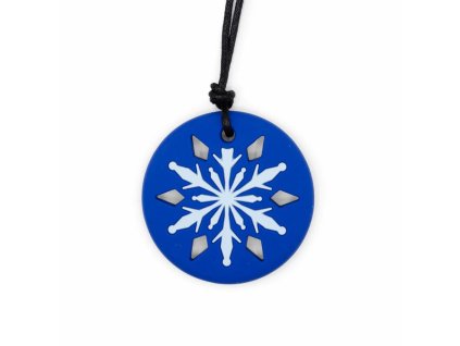 Uklidňující přívěsek Sněhová vločka, modrá
