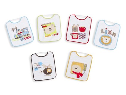 INTERBABY | Podbradník froté s fóliou a gumičkou