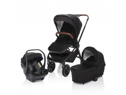SET Športový kočík Move Cross + korba XL + adaptér + autosedačka, Night Black/Black
