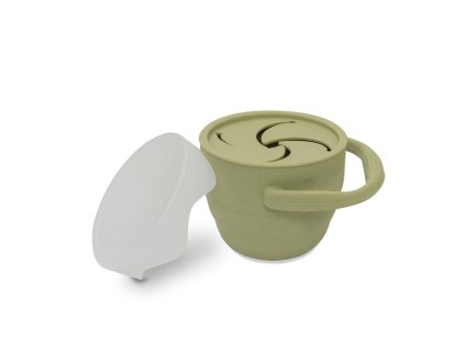 INTERBABY | Skladací silikónový HRNČEK na desiatu - zelený