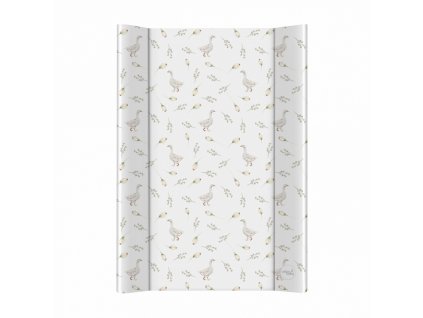 CEBA BABY Podložka prebaľovacia 2-hranná s pevnou doskou (50x70) Basic Goose