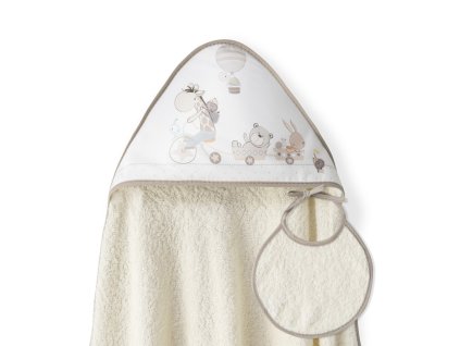 INTERBABY | OSUŠKA froté ZVIERATKÁ - krémová
