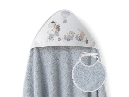 INTERBABY | OSUŠKA froté ZVIERATKÁ - sivá