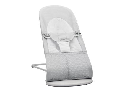 BABYBJÖRN Lehátko Balance Soft Silver White mesh, svetlá konštrukcia