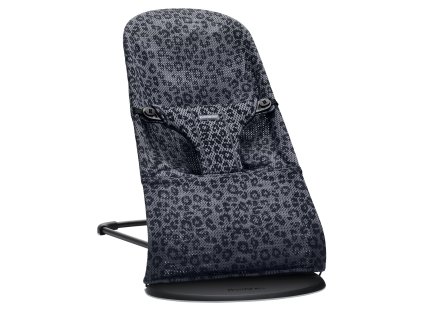 BABYBJÖRN Lehátko Bliss Anthracite Leopard mesh, čierna konštrukcia