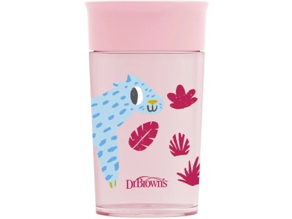 DR.BROWN'S Hrnček Cheers Jungle 300 ml 9m+, ružový