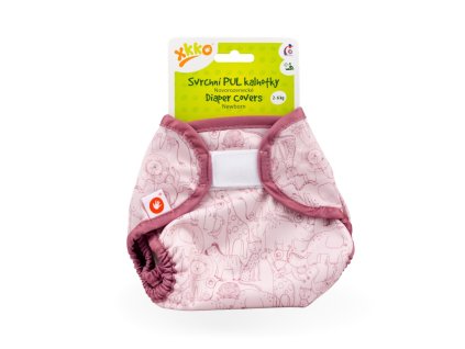 XKKO Vrchné plienkové nohavičky Newborn - Safari Mesa Rose