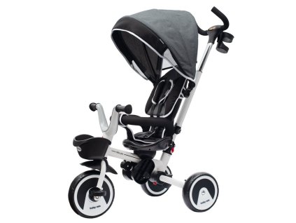 Detská trojkolka Baby Mix 5v1 RELAX 360° sivá