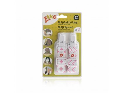 XKKO Multifunkčné klipy 2ks - Scandinavian Baby Pink MIX
