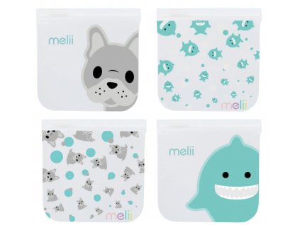 Opakovatelně použitelné sáčky na svačinu 4ks