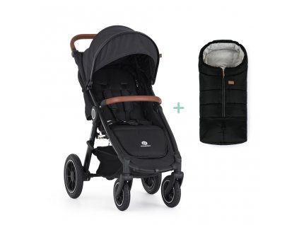 PETITE&MARS Kočík športový Street2 Air Oak Perfect Black + PETITE&MARS fusak Jibot