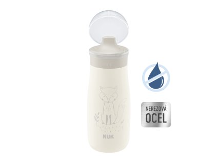 NUK Fľaša Mini-Me Sip nerezová - béžová 300ml, 9m+
